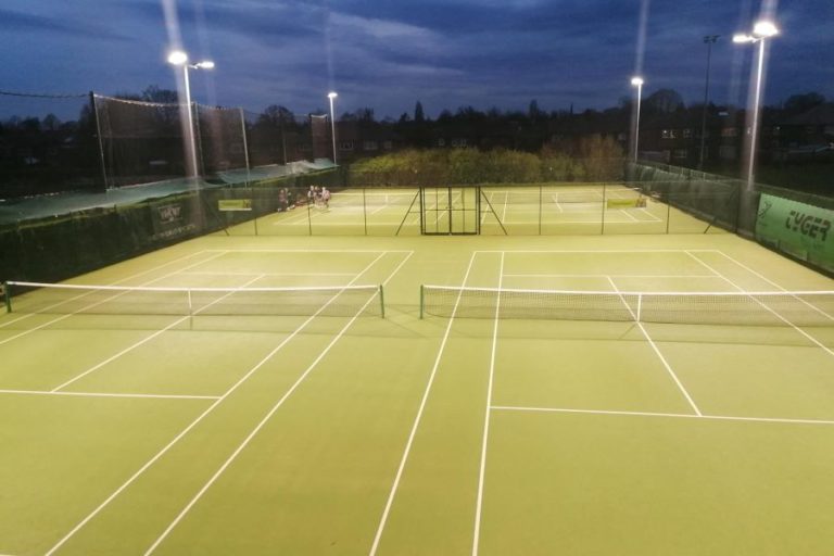 As bright as day! LED lights for Tennis